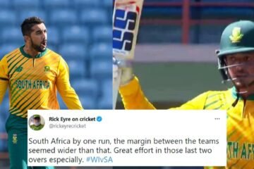 Twitter reactions: Tabraiz Shamsi, Quinton de Kock help South Africa trump West Indies in a last-over thriller