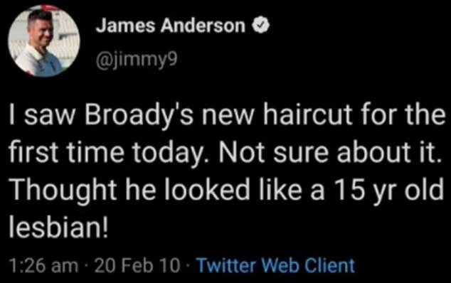 James Anderson old tweet