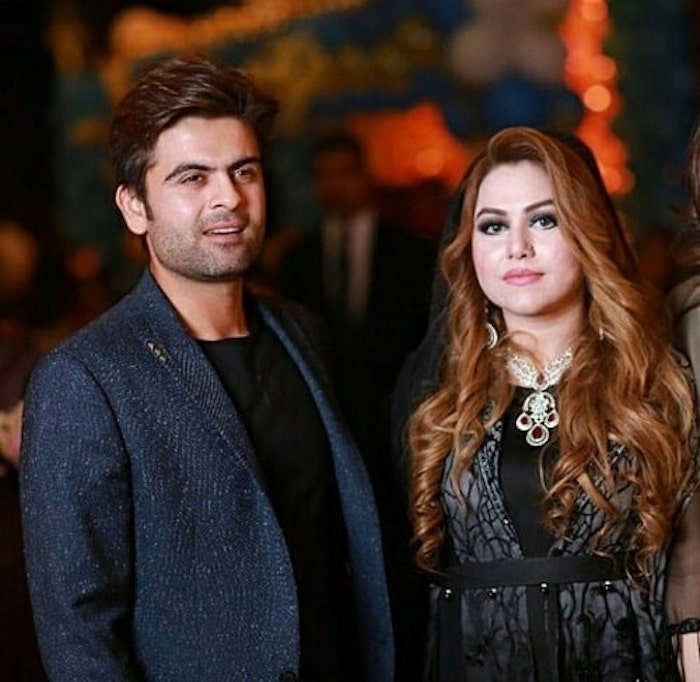 Ahmed Shehzad with his wife Sana