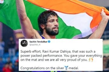 Indian Cricket fraternity hails wrestler Ravi Kumar Dahiya as he bags silver at Tokyo Olympics 2020