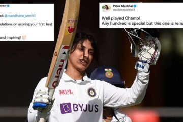 Sachin Tendulkar, R Ashwin and others congratulate Smriti Mandhana on becoming first Indian woman to score a ton in D/N Test