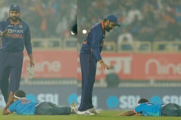 IND vs NZ: WATCH – Rohit Sharma fan breaches security in Ranchi to touch Indian skipper’s feet