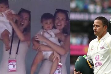 WATCH: Usman Khawaja’s wife and daughter cheers his stunning century in the Sydney Test