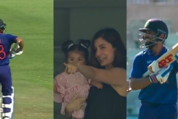 WATCH – Virat Kohli’s heartwarming celebration for daughter Vamika after reaching half-century in 3rd ODI