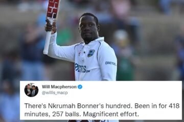 Twitter reactions: Nkrumah Bonner’s gritty ton gives West Indies edge over England on Day 3 of first Test