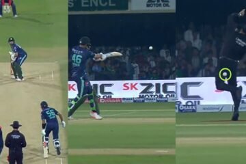 WATCH: Umpire Aleem Dar gets hit by a Haider Ali pull shot during PAK vs ENG 6th T20I