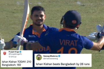 Twitter reactions: Ishan Kishan’s 210 blow Bangladesh away in 3rd ODI