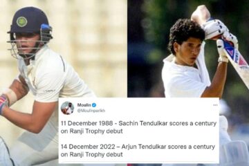 Arjun Tendulkar replicates father Sachin’s feat, smashes century on Ranji Trophy debut