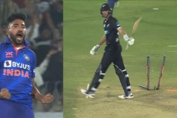 IND vs NZ – WATCH: Mohammed Siraj cleans up New Zealand batter with a stunning delivery in first ODI