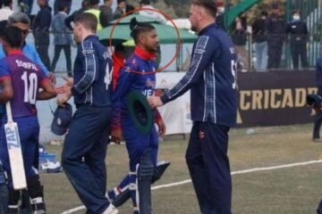 WATCH: Scottish players refuse to shake hands with rape-accused Nepal spinner Sandeep Lamichhane