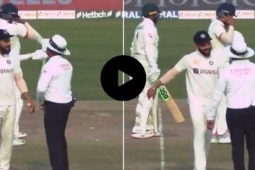 WATCH: Delhi crowd goes wild as Virat Kohli walks towards umpire Nitin Menon and chats about his dismissal