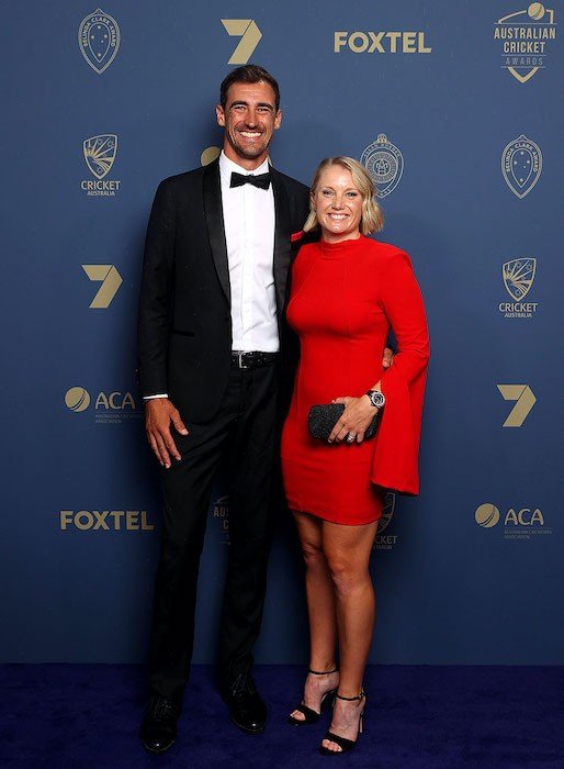 Alyssa Healy with her husband Mitchell Starc