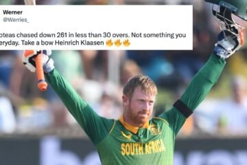 SA v WI: Twitter erupts as Heinrich Klaasen-inspired South Africa chases 250-plus total in less than 30 overs