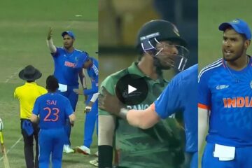 WATCH: Tempers flare as Harshit Rana and Soumya Sarkar get involved in a heated exchange at Emerging Asia Cup 2023