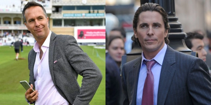 Michael Vaughan and Christian Bale