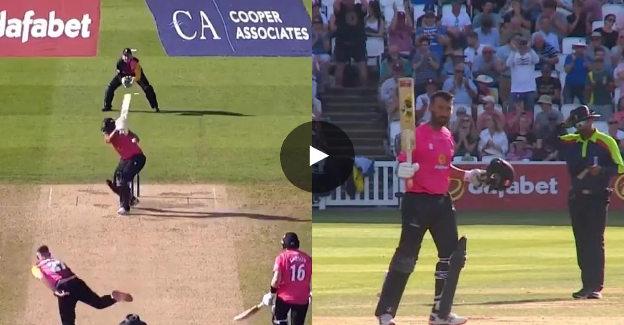 WATCH: Cheteshwar Pujara unleashes another stunning century for Sussex in the One Day Cup 2023