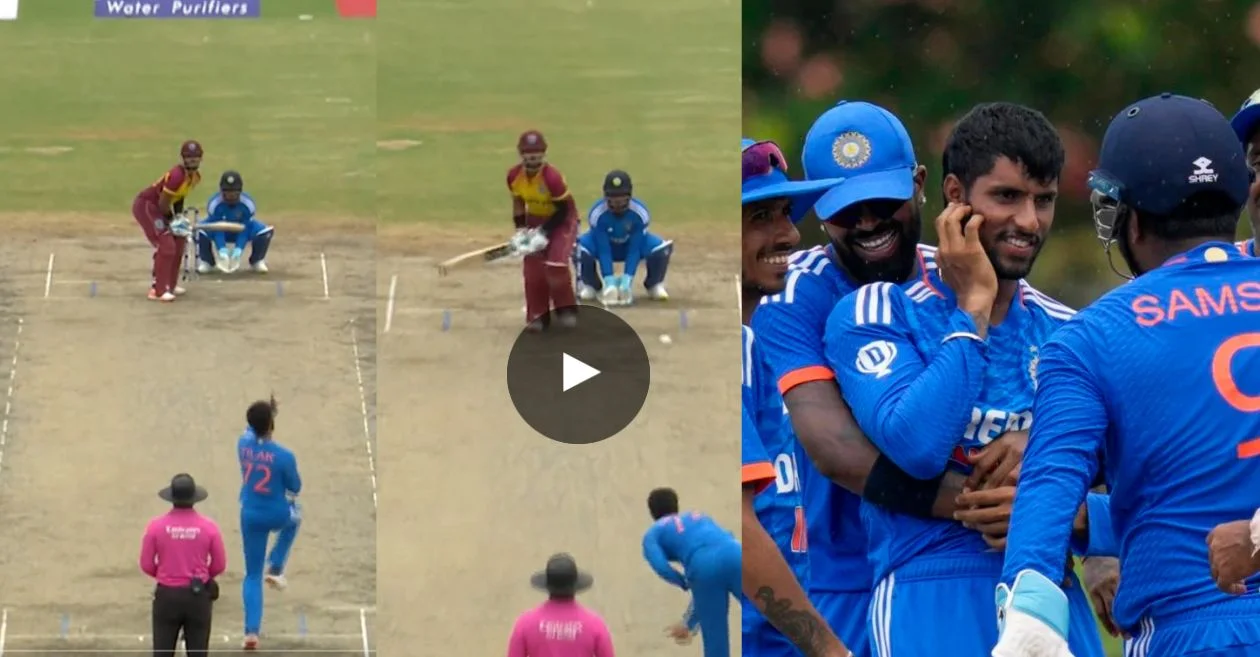 WATCH: Tilak Varma outsmarts Nicholas Pooran in 5th T20I to bag his first international wicket – WI vs IND