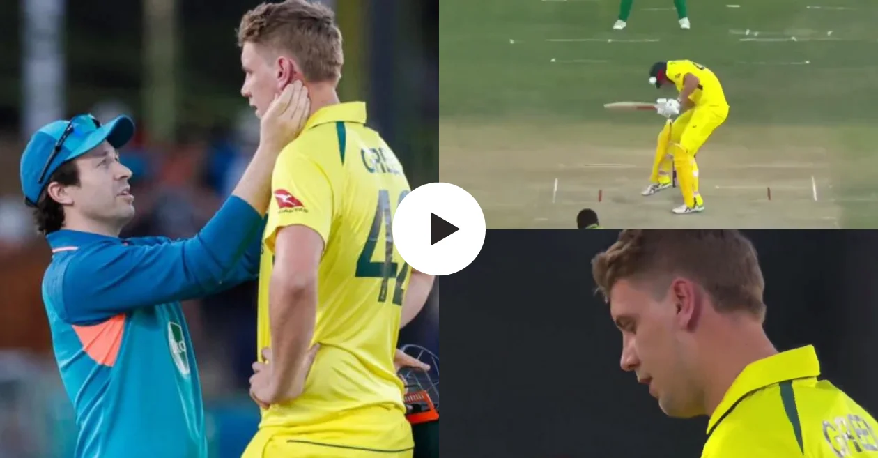 WATCH: Cameron Green forced to leave the field after sustaining a lethal blow on his head off Kagiso Rabada’s delivery – SA vs AUS 2023