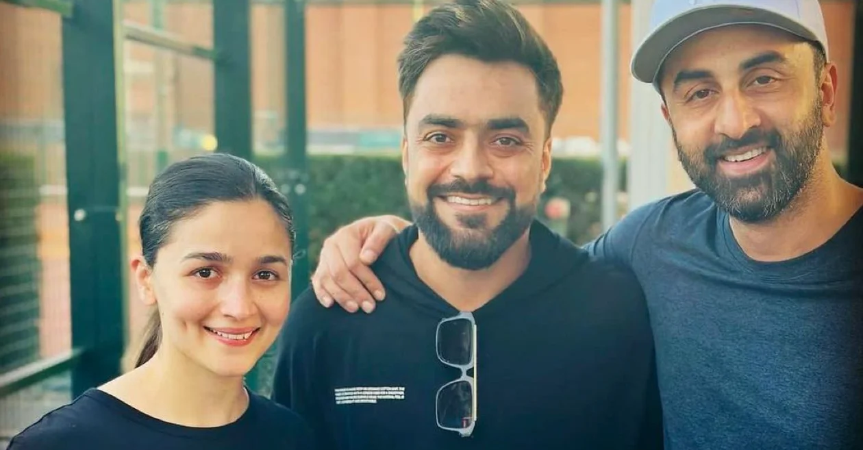 Rashid Khan’s excitement peaks as he meets Bollywood power couple Alia Bhatt and Ranbir Kapoor