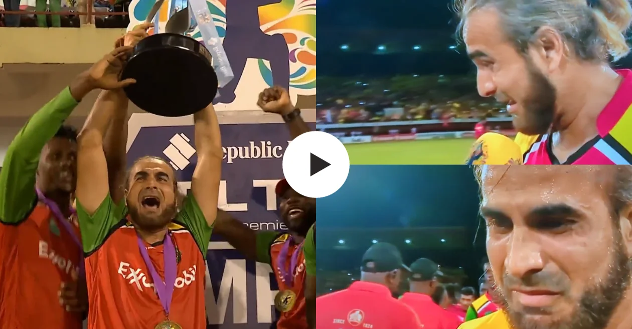 WATCH: Imran Tahir couldn’t control his tears after guiding Guyana Amazon Warriors to maiden CPL title; thanks Ravichandran Ashwin