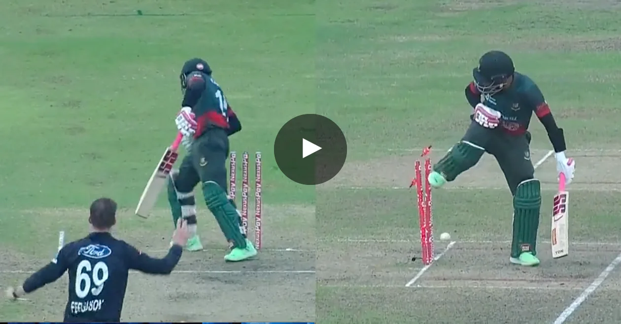 WATCH: Mushfiqur Rahim's football skills in vain as Lockie Ferguson strikes for New Zealand