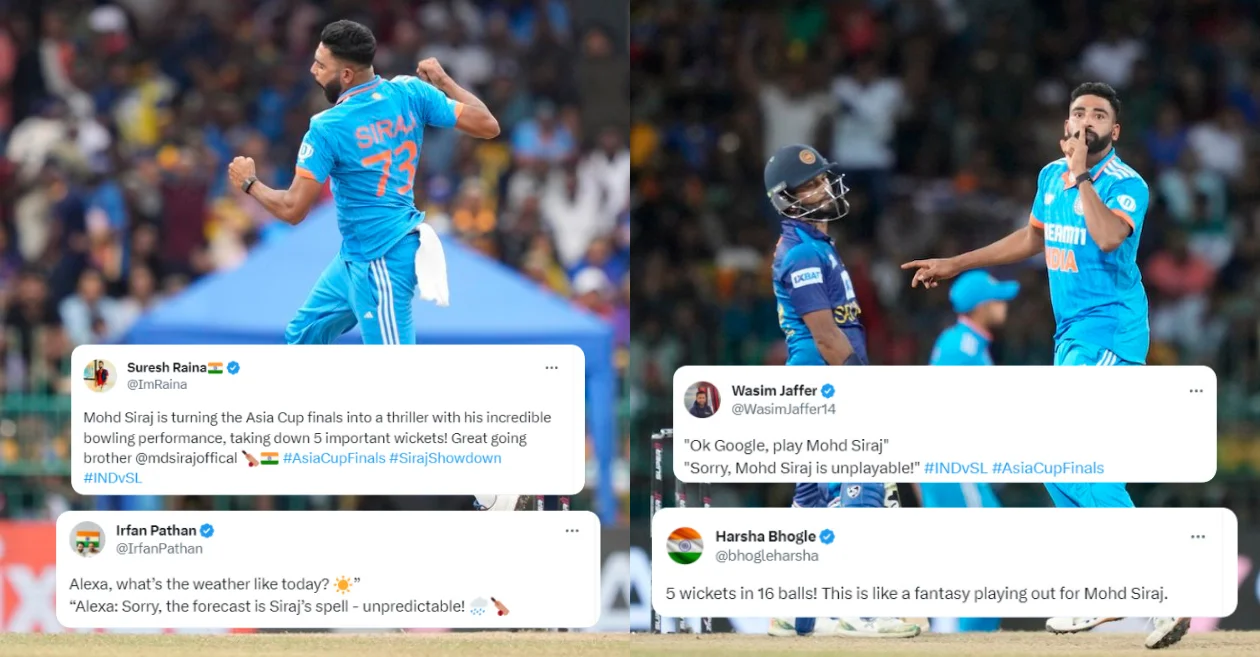Cricket fraternity erupts as Mohammed Siraj creates havoc in Asia Cup 2023 Final – IND vs SL