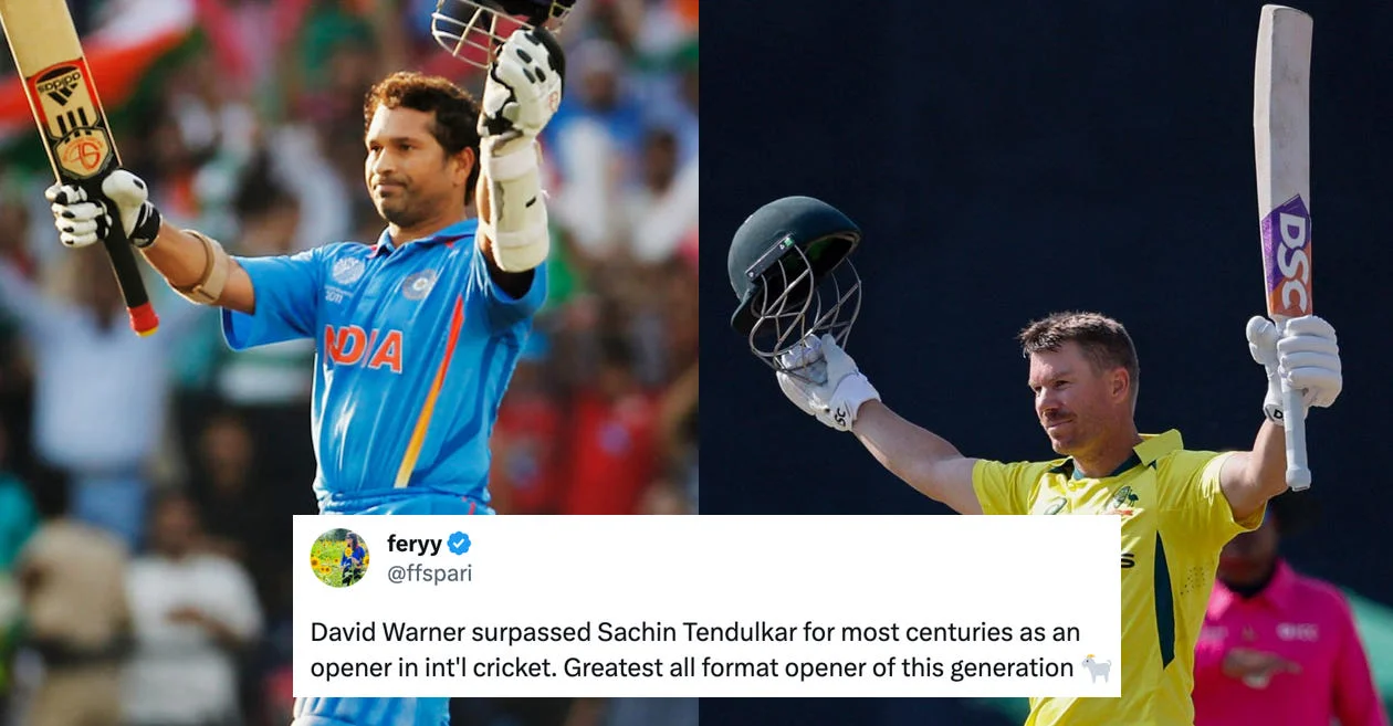 Twitter goes berserk after David Warner breaks Sachin Tendulkar’s record of most centuries as an opener in international cricket