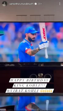 Samantha Prabhu's story for Virat Kohli's birthday