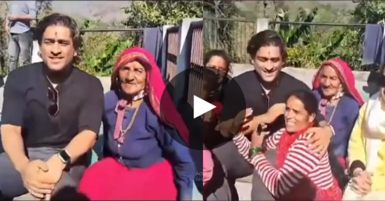 WATCH: MS Dhoni visits his ancestral village, gets clicked with the natives