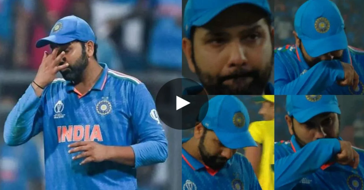 WATCH: Heartbroken Rohit Sharma seen in tears after India’s soul-crushing defeat against Australia in CWC 2023 final