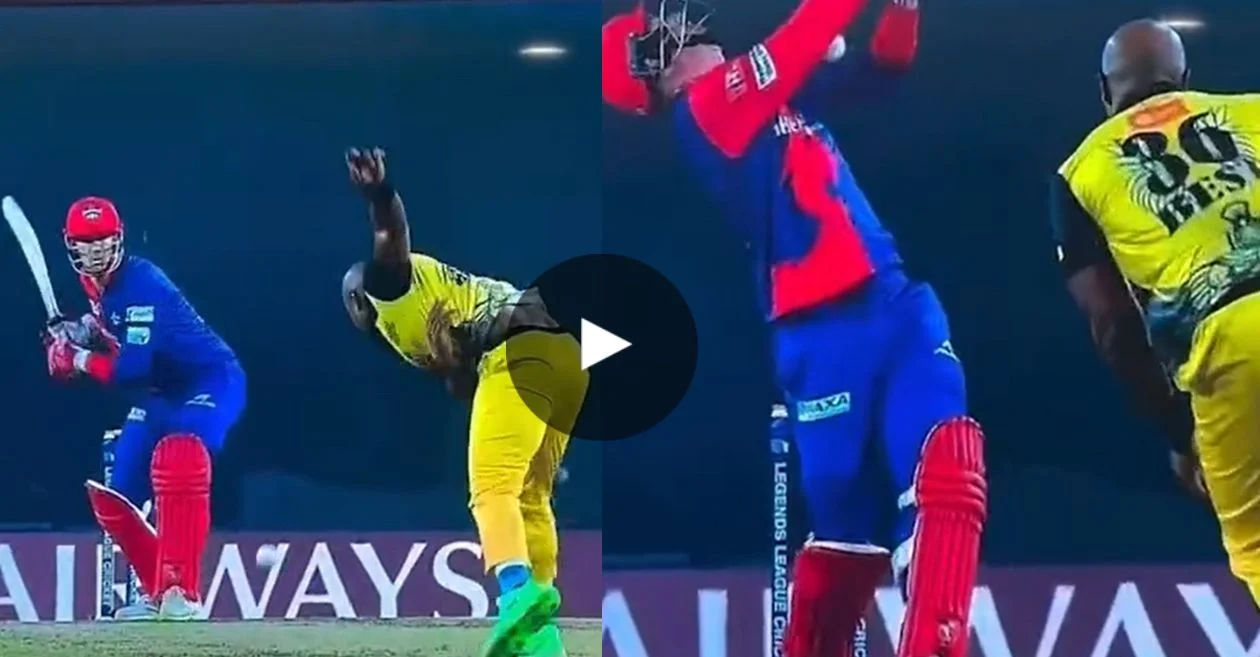 WATCH: Kevin Pietersen gets rattled by Tino Best’s ferocious delivery in Legends League Cricket 2023