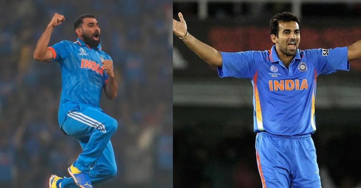 Mohammed Shami shatters Zaheer Khan’s ODI World Cup record during India vs Sri Lanka match