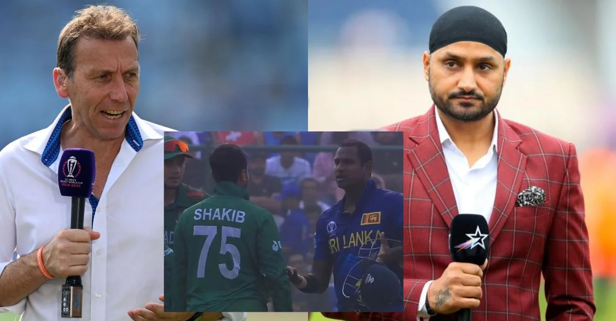 ODI World Cup 2023: Michael Atherton, Harbhajan Singh and other cricket icons slam Shakib Al Hasan over Angelo Mathews’ timed-out dismissal