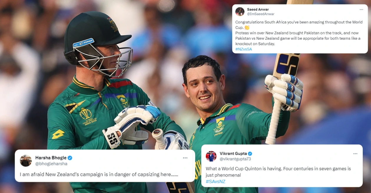 Twitter reactions: Quinton de Kock, Rassie van der Dussen, Keshav Maharaj guide South Africa to a comprehensive win over New Zealand – ODI World Cup 2023