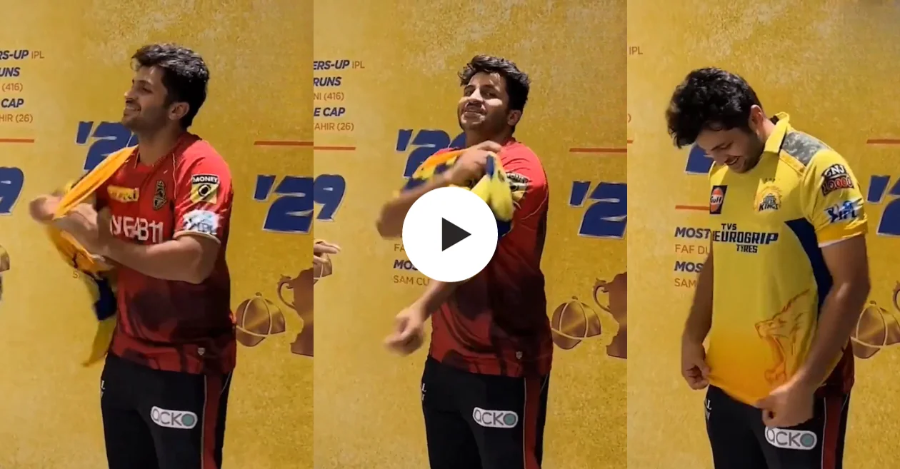 IPL 2024 Auction: Ecstatic Shardul Thakur changes KKR jersey with CSK kit after returning back to yellow army; video goes viral