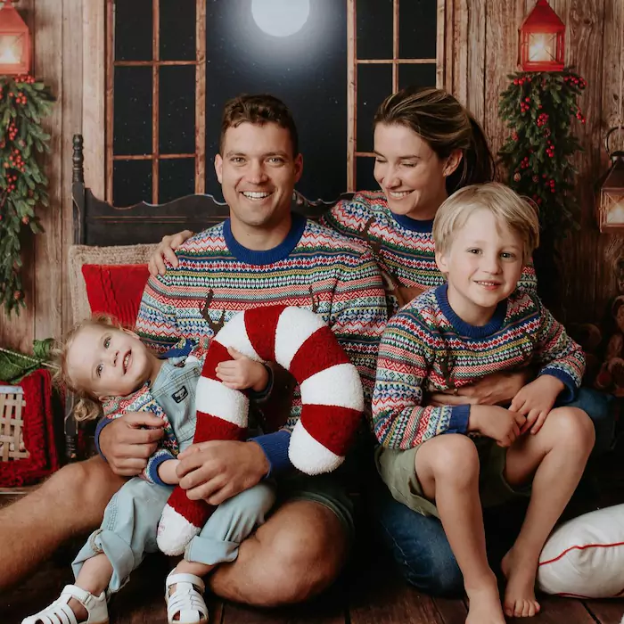 Alex Carey with his family