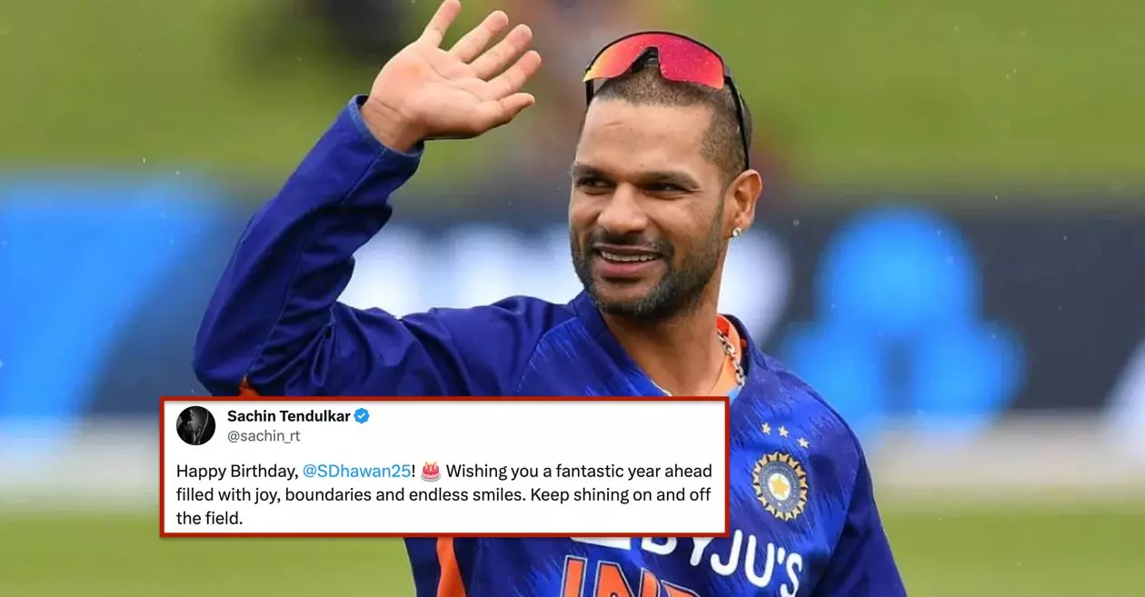 Cricket fraternity extends wishes to Shikhar Dhawan on his 38th birthday