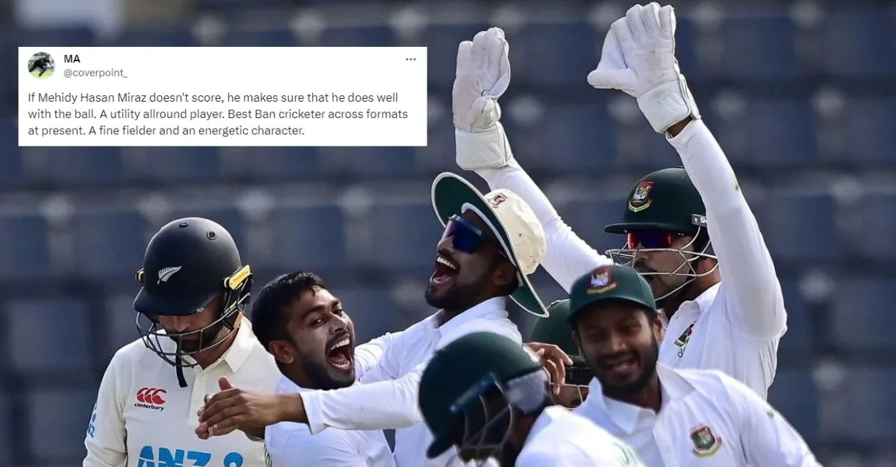 Twitter Reaction: Mehidy Hasan Miraz’s bowling brilliance restrains New Zealand from gaining dominance over Bangladesh on Day 1 of 2nd Test – BAN vs NZ