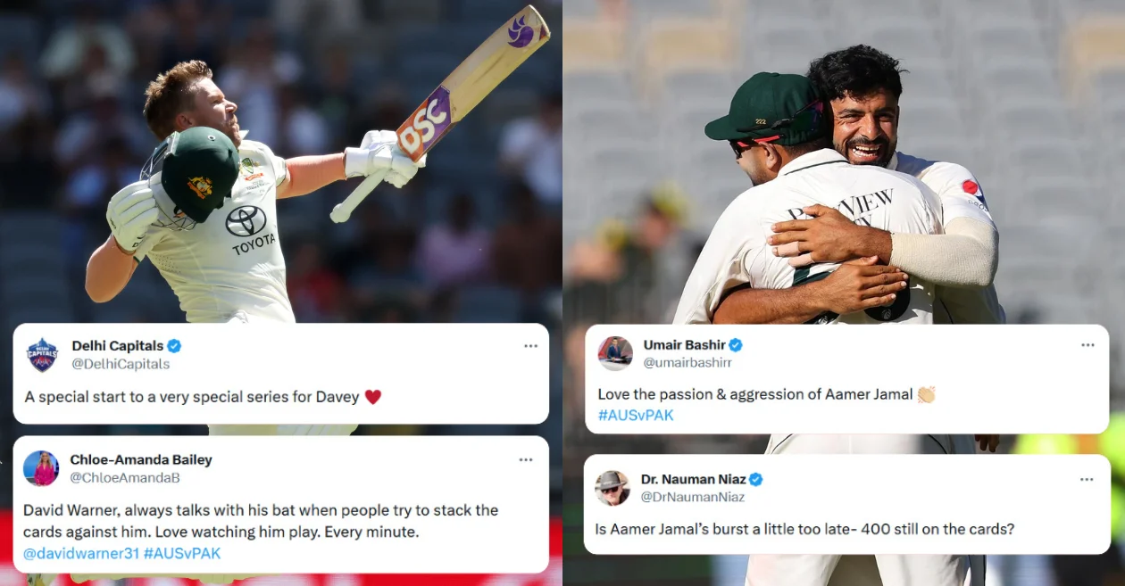 Twitter reactions: Aamer Jamal sparks Pakistan comeback hopes after David Warner’s terrific ton for Australia on Day 1 of Perth Test
