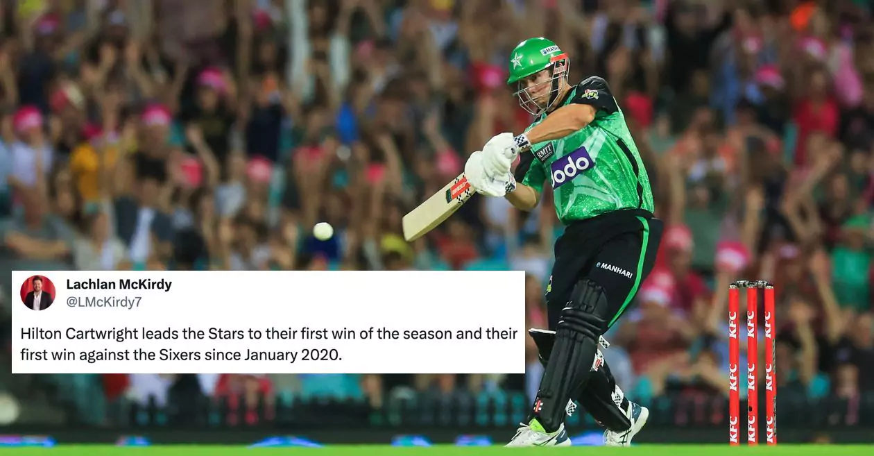 Twitter reactions: Hilton Cartwright steers Melbourne Stars to their first win of BBL