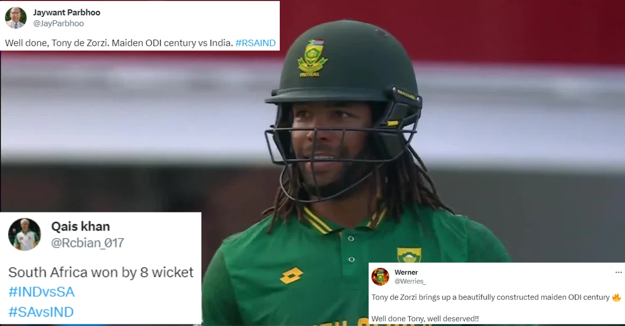 Twitter reactions: Tony de Zorzi’s ton powers South Africa to a series levelling win against India in second ODI