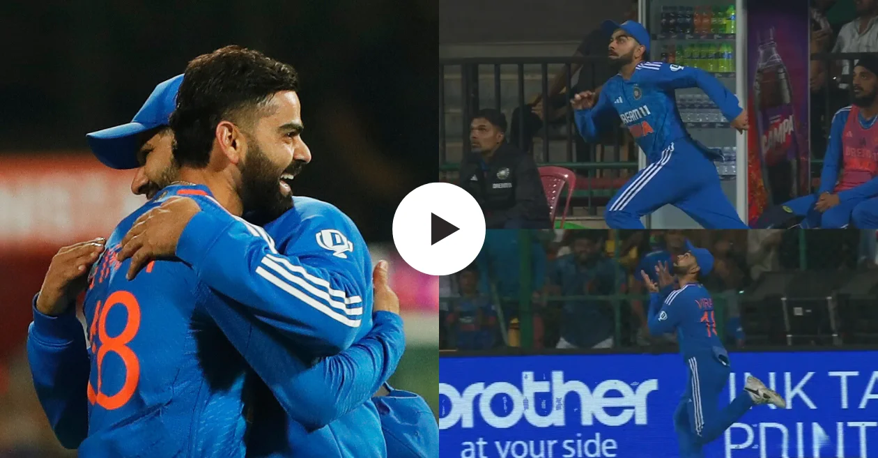 WATCH: Virat Kohli covers half the ground to take a spectacular running catch during IND vs AFG 3rd T20I