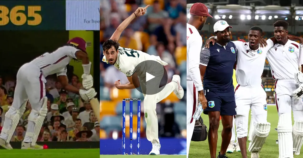 WATCH: Mitchell Starc’s lethal yorker breaks Shamar Joseph’s toe, youngster in tears