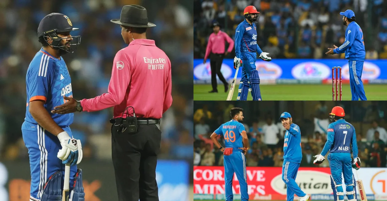 IND vs AFG: Rohit Sharma’s animated exchanges with Mohammad Nabi and umpires go viral in double super over thriller