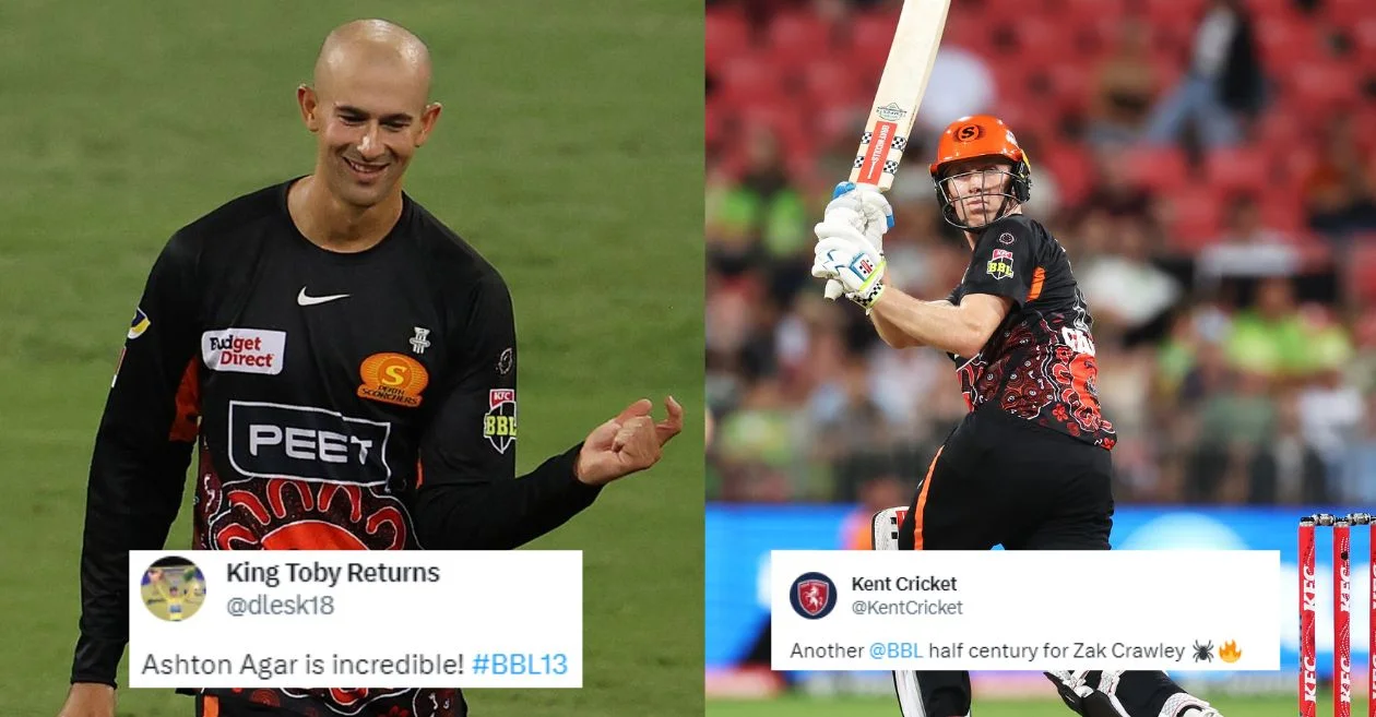 Twitter reactions: Ashton Agar, Zak Crawley sizzle in Perth Scorchers’ thrilling win over Sydney Thunder – BBL