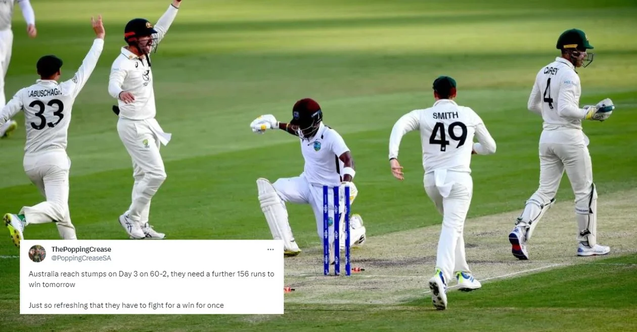 Twitter reactions: Australia in control after West Indies’ collapse on Day 3 of Gabba Test