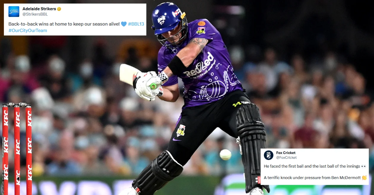 Twitter reactions: Ben McDermott’s stellar knock in vain as Adelaide Strikers register victory over Hobart Hurricanes – BBL