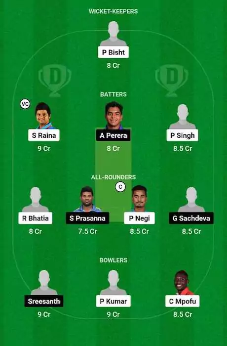 VUP vs RL Dream11 Team for today's match