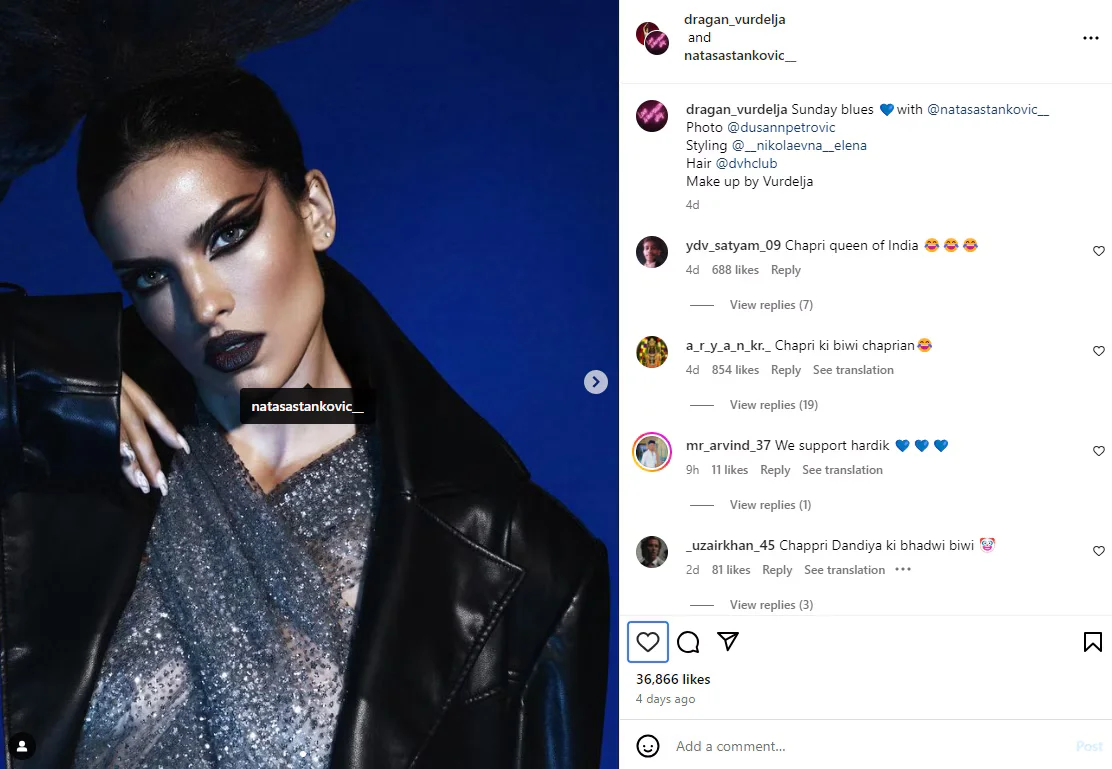 Natasa Stankovic brutally trolled on social media