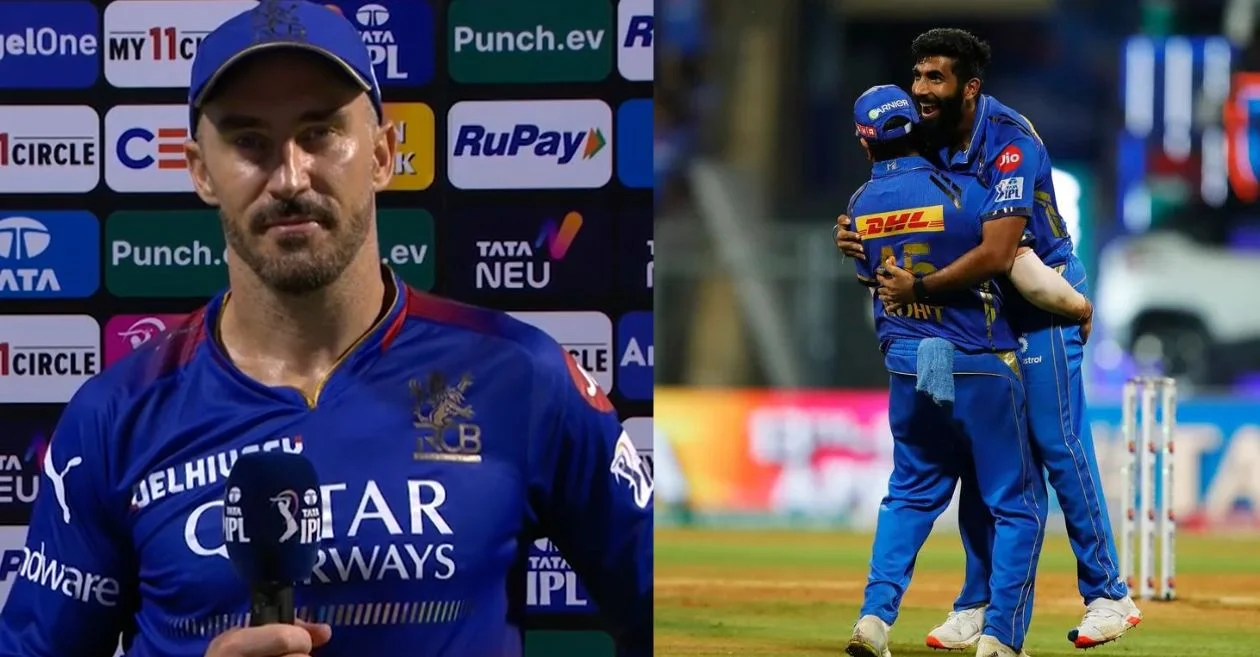 Faf du Plessis heaps praises on Jasprit Bumrah after his brilliant 5-fer helps MI stun RCB in IPL 2024